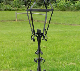 beachy solar makeover for wrought iron candle holder, how to, lighting, outdoor living, repurposing upcycling