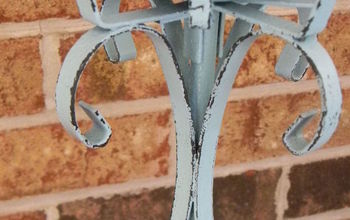 Beachy Solar Makeover for Wrought Iron Candle Holder