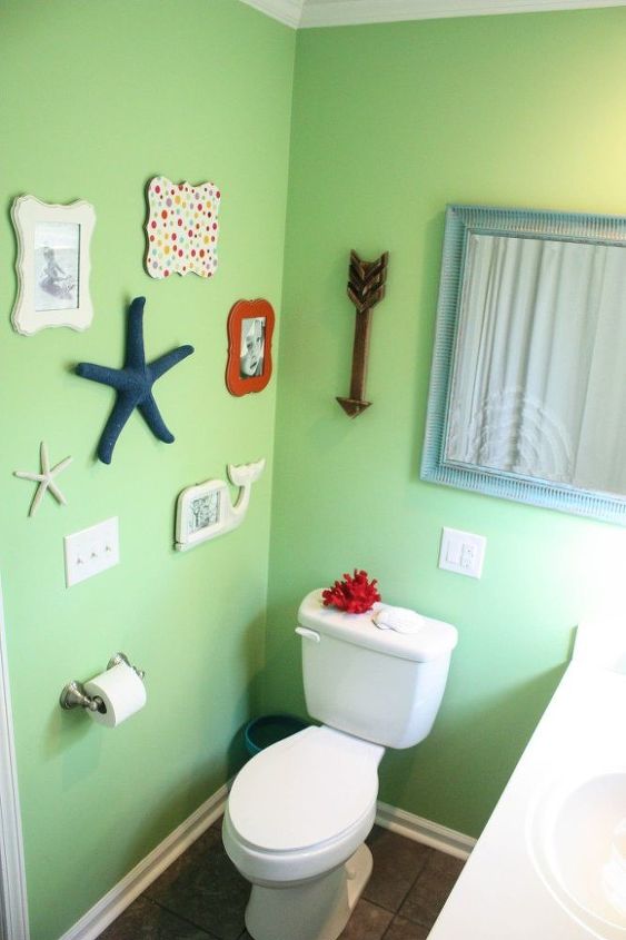 kid s under the sea bathroom makeover, bathroom ideas, paint colors, painting, small bathroom ideas