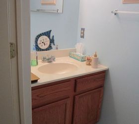 tiny half bath makeover, bathroom ideas, painting, small bathroom ideas