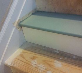 inexpensive painted stairs, painting, stairs