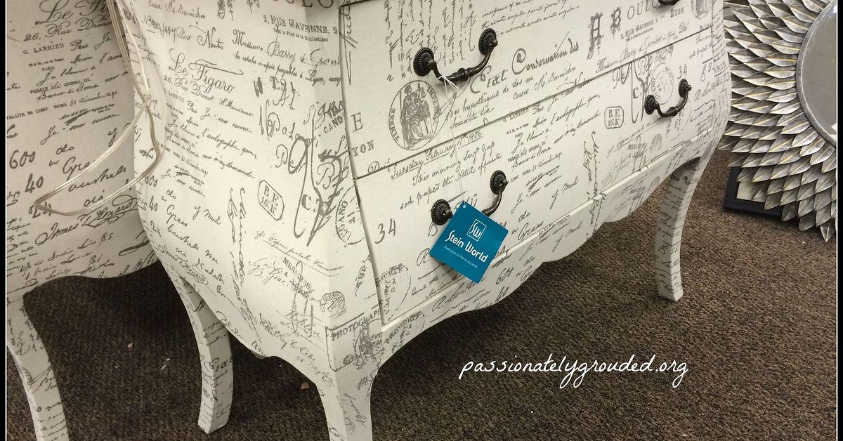 Decoupaged Side Dresser With Fabric Hometalk