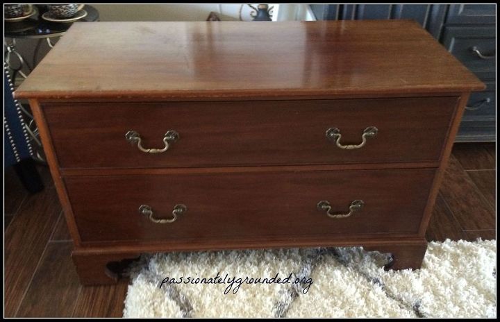 Decoupaged Side Dresser With Fabric Hometalk