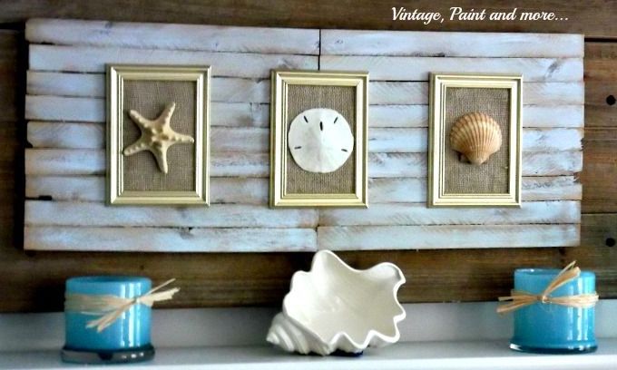shell art made from shims, crafts