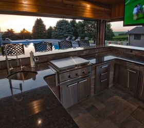 outdoor living room, concrete masonry, outdoor furniture, outdoor living