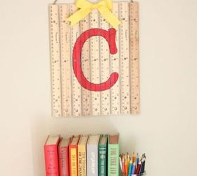 repurposed ruler art teacher gift idea, crafts, how to, repurposing upcycling, wall decor