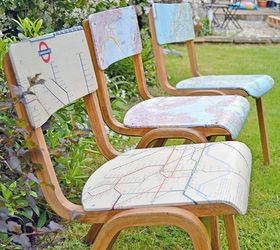 diy personalized map chairs, crafts, decoupage, how to, painted furniture