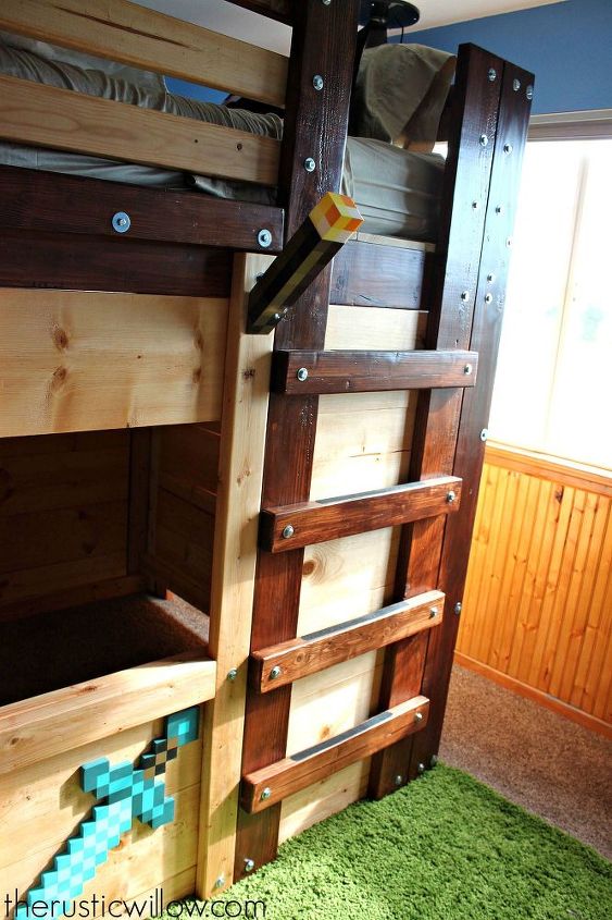 diy fort bed for children s bedroom, bedroom ideas, diy, how to, woodworking projects