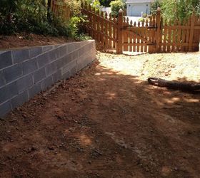q stopping erosion with sand gravel base with stone or pavers, gardening, landscape, patio, Side by garage Everything slopes toward the street