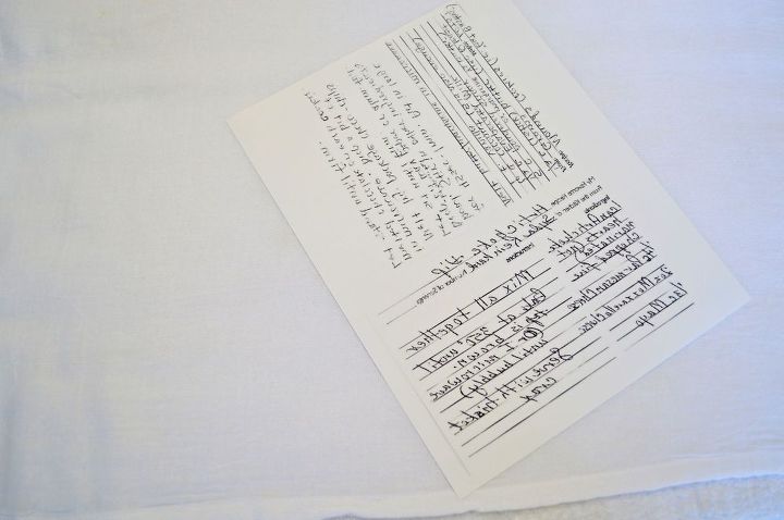 toalhas com receitas manuscritas