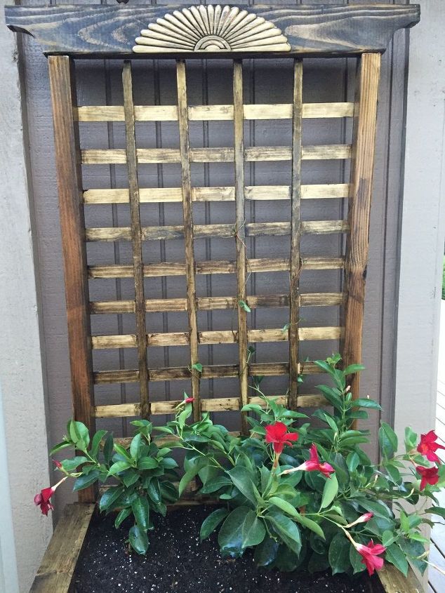 Wooden Flower Planters With Trellis Designs
