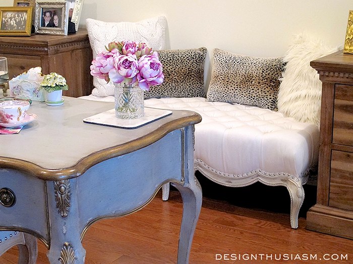 a french country study office makeover, living room ideas