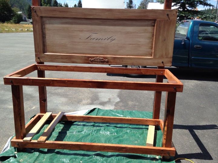 from old door to outdoor buffet, doors, how to, outdoor furniture, repurposing upcycling, woodworking projects