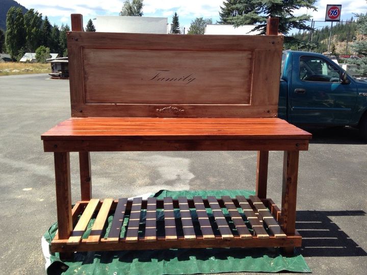 from old door to outdoor buffet, doors, how to, outdoor furniture, repurposing upcycling, woodworking projects