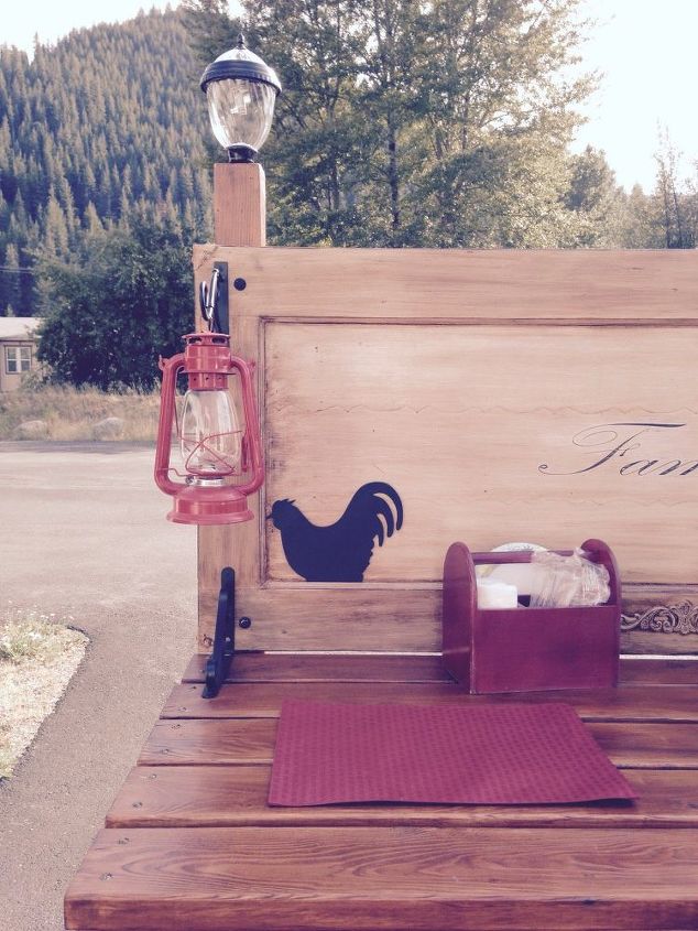 from old door to outdoor buffet, doors, how to, outdoor furniture, repurposing upcycling, woodworking projects