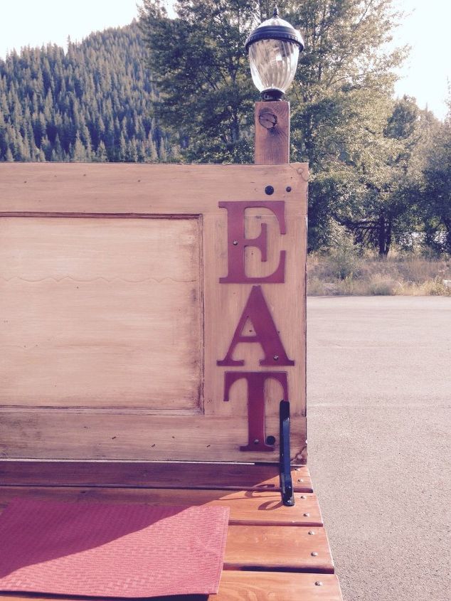 from old door to outdoor buffet, doors, how to, outdoor furniture, repurposing upcycling, woodworking projects