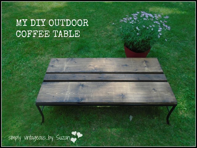 diy outdoor coffee table, outdoor furniture, painted furniture, rustic furniture