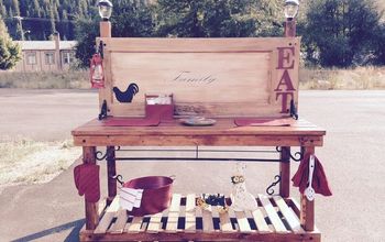 Make An Outdoor Buffet From An Old Door