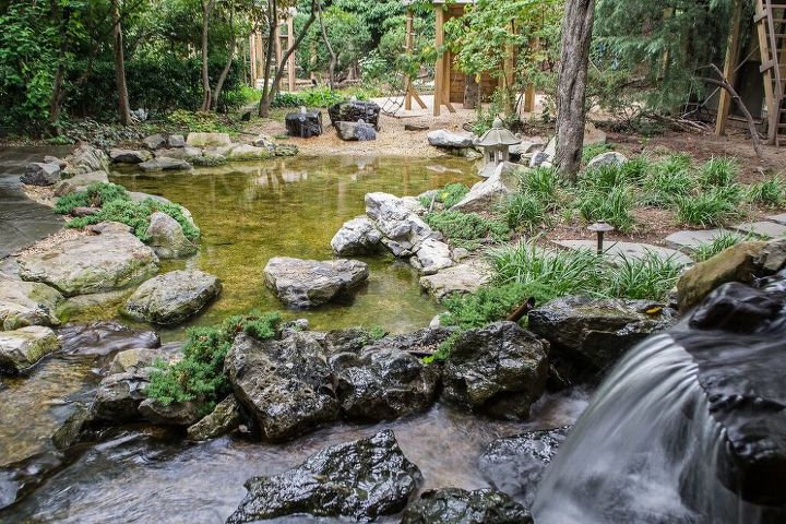 natural playscapes pond and playground oasis in city backyard, Natural Swimming Ponds
