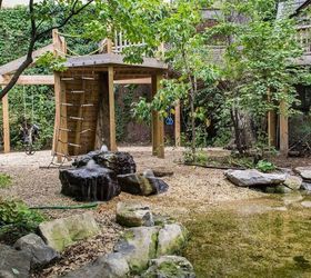 Natural Playscapes Pond And Playground Oasis In City Backyard Hometalk