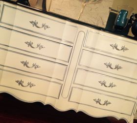 dixie vintage french provincial 8 drawer dresser makeover, painted furniture