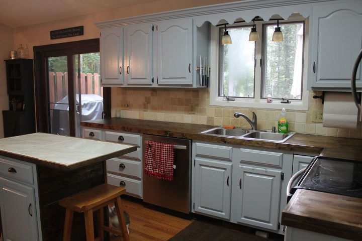 diy budget kitchen reno, countertops, kitchen cabinets, kitchen design