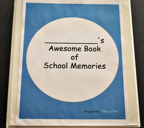 how to create a book of school memories with your child every year, crafts, how to