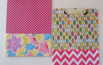 Personalize Ordinary Clipboards With Cute Fabric And A Pocket