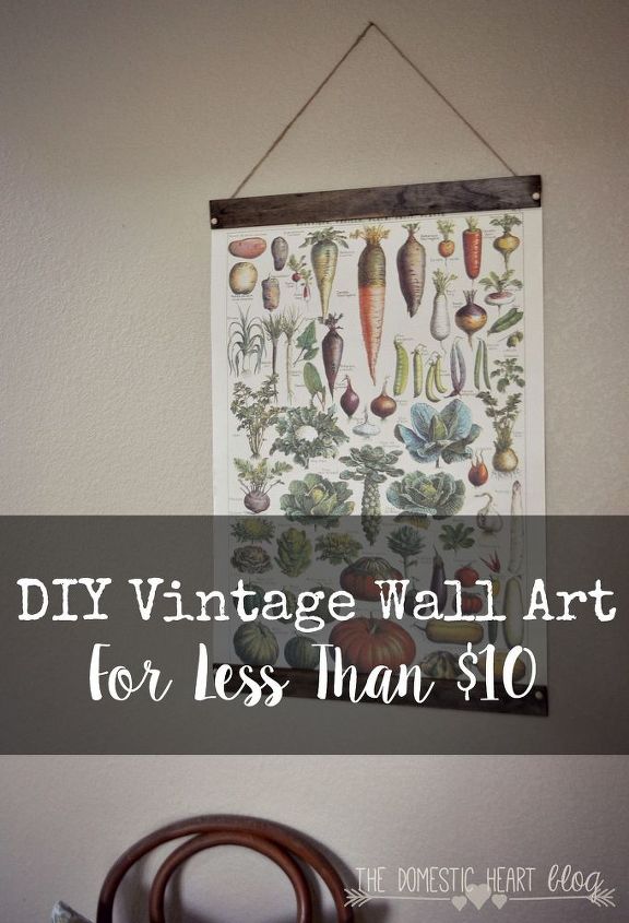 diy vintage wall art for less than 10, crafts, diy, home decor