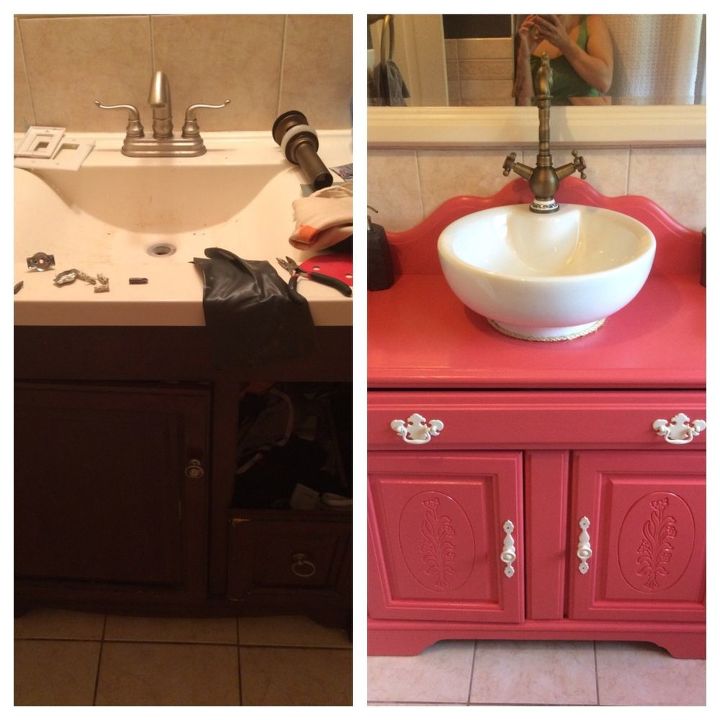 old dry sink turned bathroom vanity