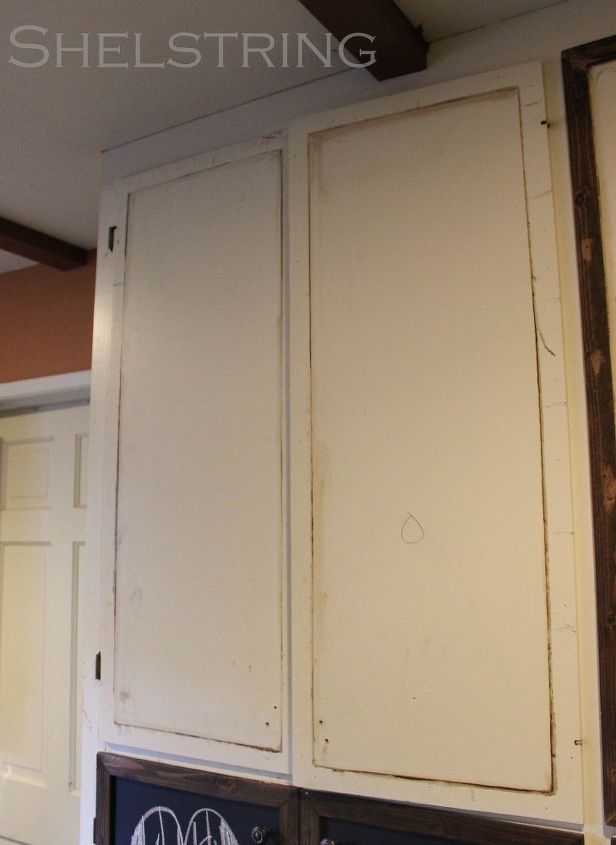 Update Outdated Cabinets By Adding Sheet Metal And Chalkboard