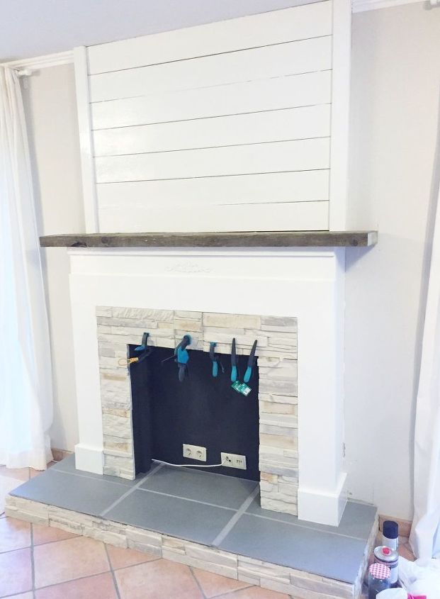 how to make a faux fireplace on the cheap