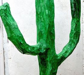 how to make a giant paper mache cacti for your home and garden, crafts, home decor, how to