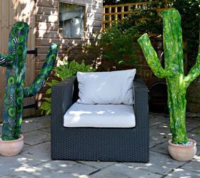 Make Giant Paper Mache Cacti For Your Home And Garden