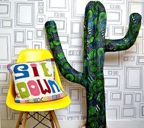 how to make a giant paper mache cacti for your home and garden, crafts, home decor, how to