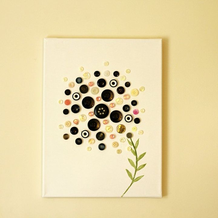fun craft with button art, crafts, how to, repurposing upcycling, wall decor