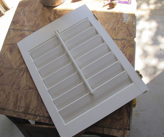 repurposed shutter to jewelry storage, crafts, repurposing upcycling, storage ideas