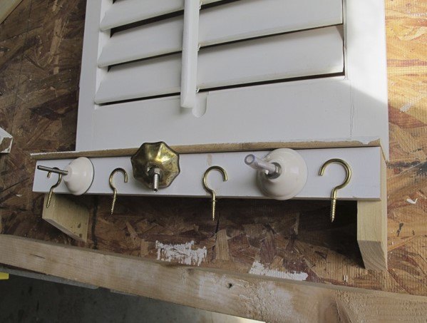 repurposed shutter to jewelry storage, crafts, repurposing upcycling, storage ideas