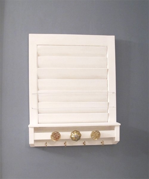 repurposed shutter to jewelry storage, crafts, repurposing upcycling, storage ideas