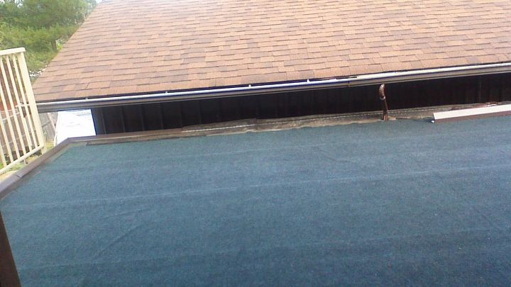 q how to cover a flat roof top deck, decks, roofing
