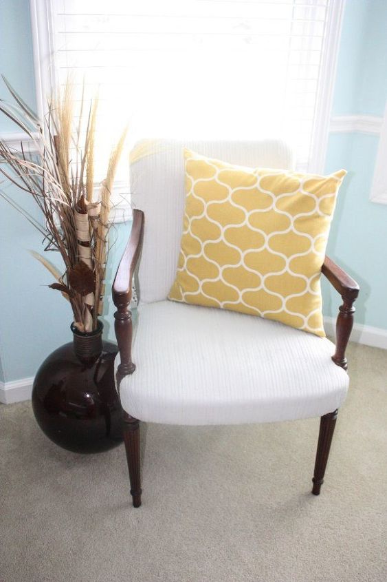fabric painted chair, painted furniture, reupholster