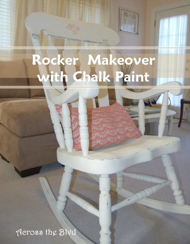 fresh makeover to an old rocking chair, chalk paint, painted furniture