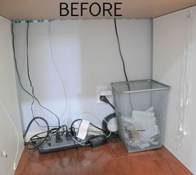 how to hide messy cords with pegboard, home office, how to, organizing