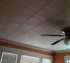 how to fix an ugly ceiling, Styrofoam ceiling tiles