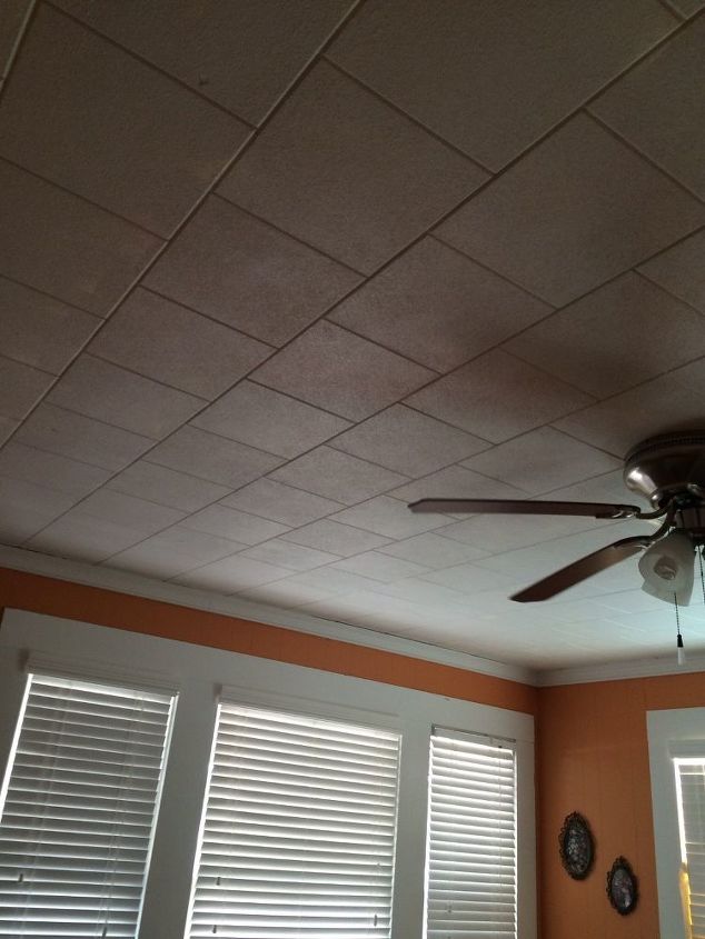 how to fix an ugly ceiling, Styrofoam ceiling tiles