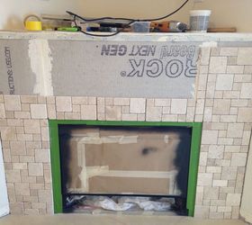 corner gas fireplace redone