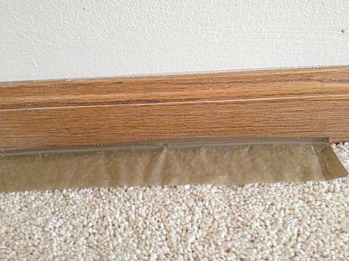 how to paint baseboards without getting paint on your carpet