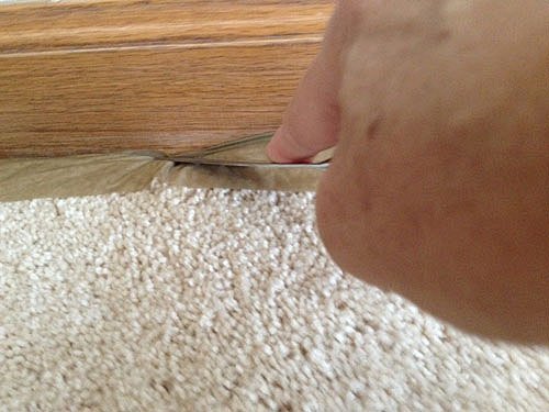 how to paint baseboards without getting paint on your carpet