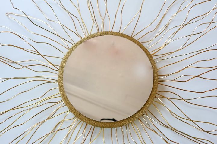 make an anthro inspired starburst mirror with styrofoam and wire