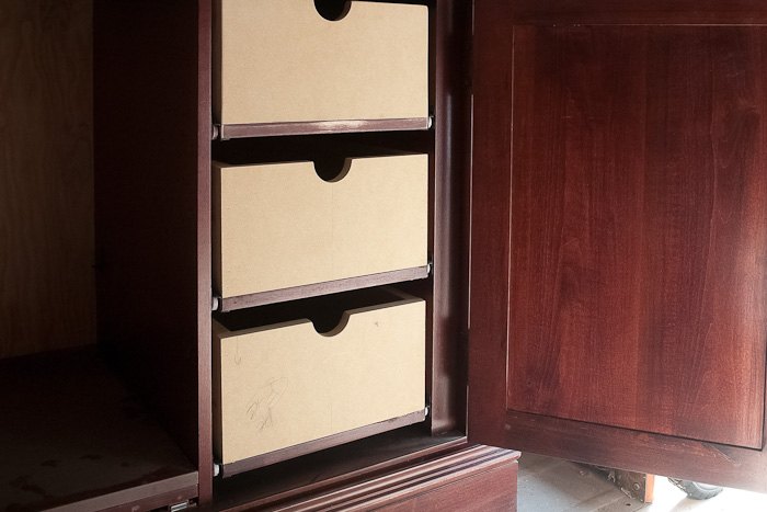 upcycled media cabinet into armoire, painted furniture, repurposing upcycling